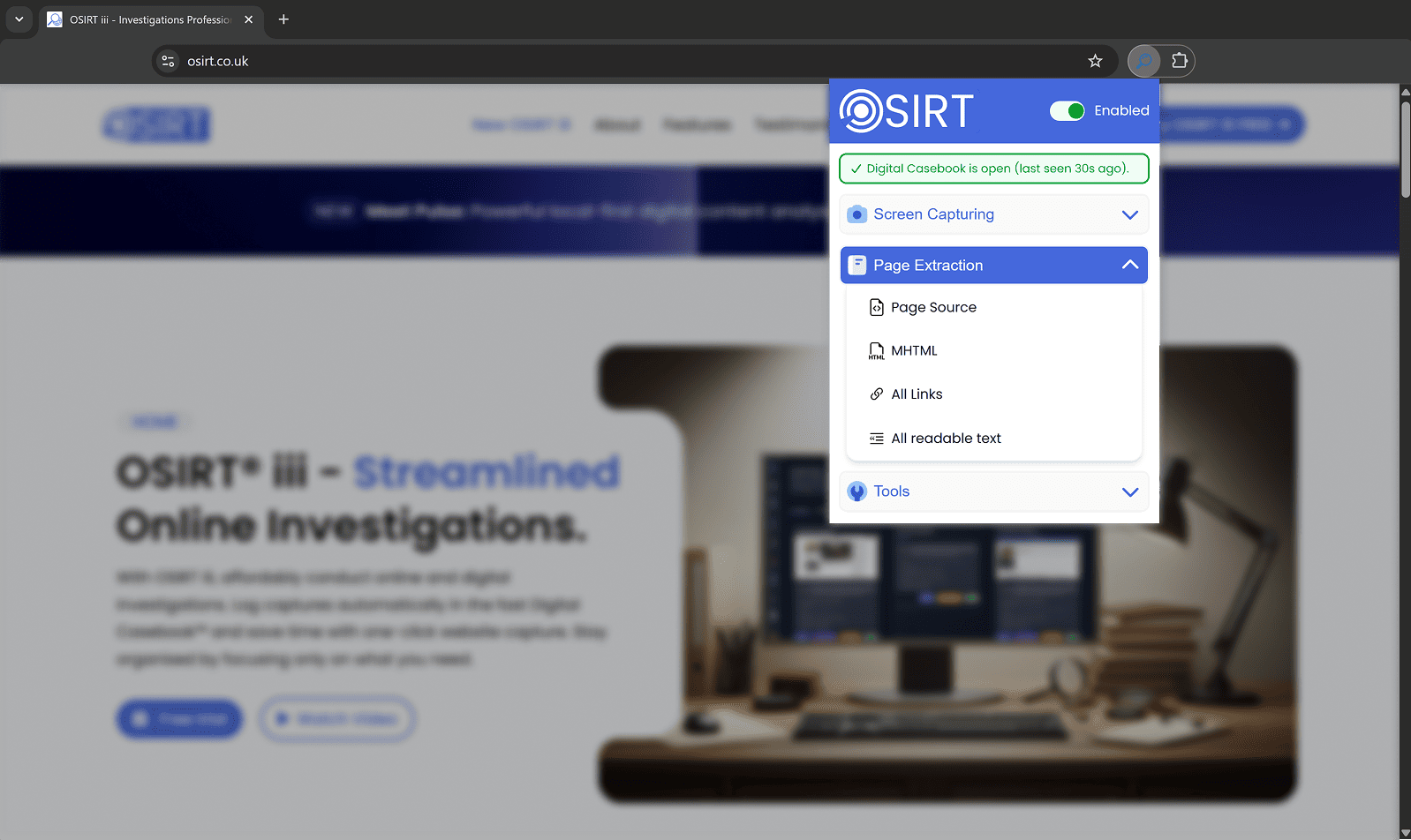 Placeholder - page extraction tools in OSIRT iii extension