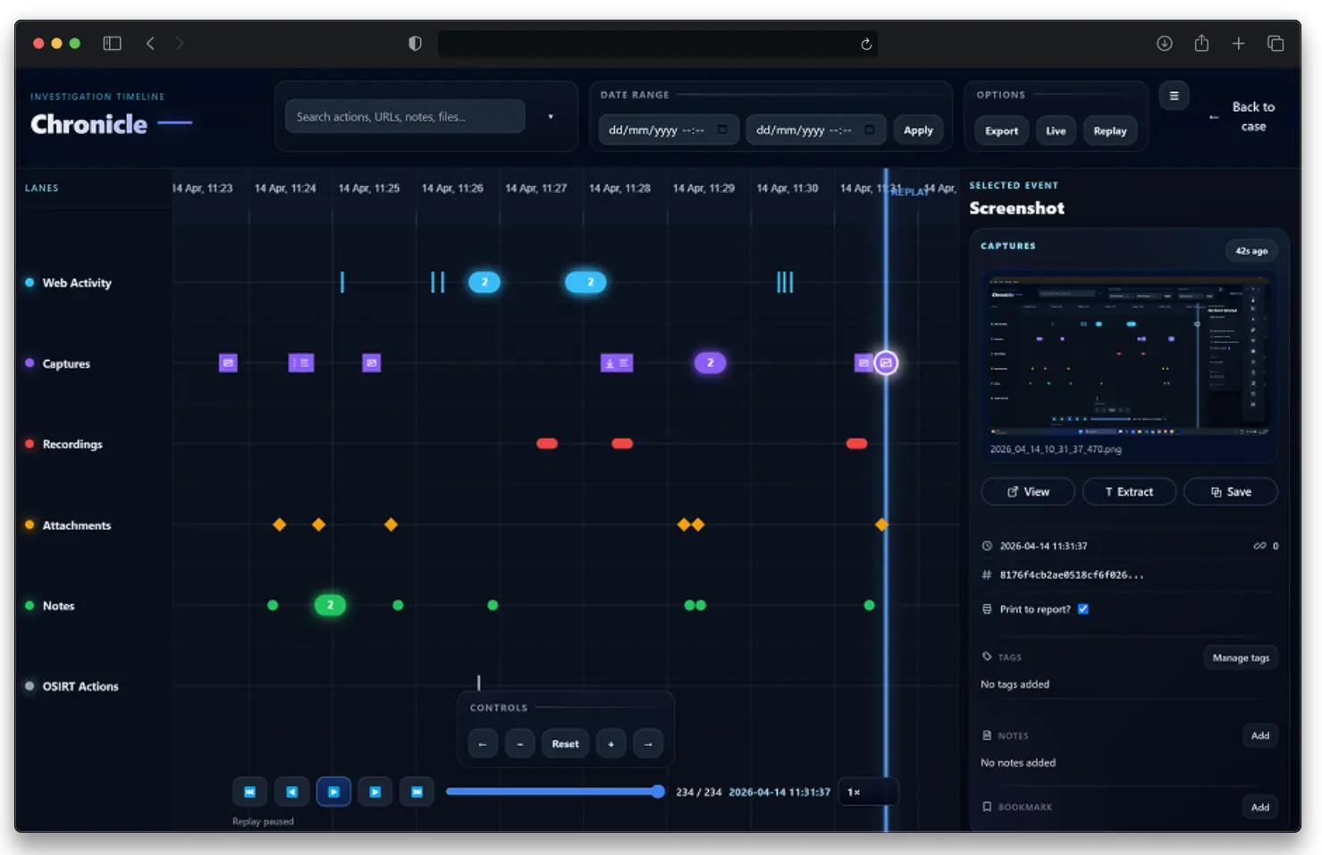 osirt new interface