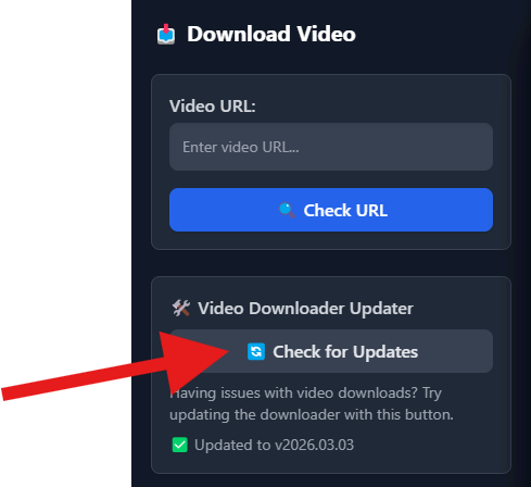 Video Downloader Updater in OSIRT iii
