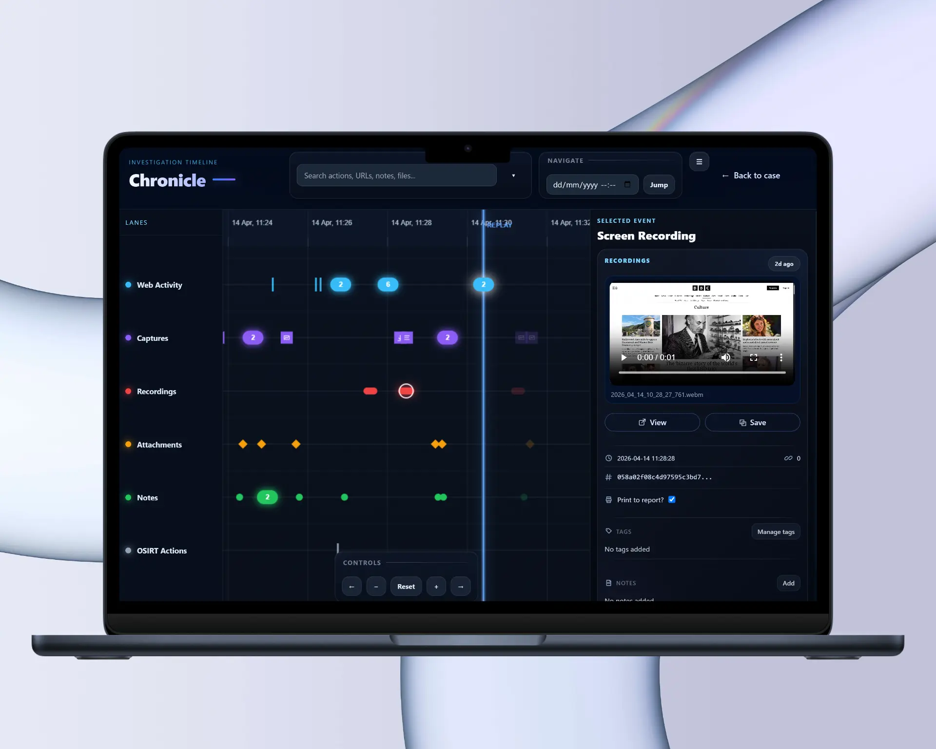 OSIRT interface preview